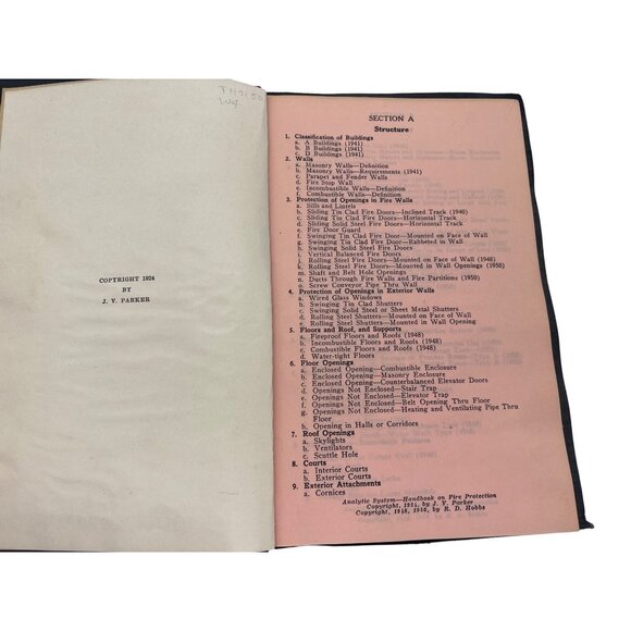 Vintage Analytic System Handbook on Fire Protection JV Parker Western Actuarial - Picture 4 of 9
